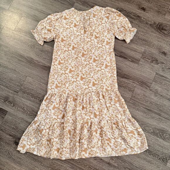 Rails Eliana Floral Silk Dress In Amber Meadow - Picture 6 of 6